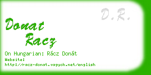 donat racz business card